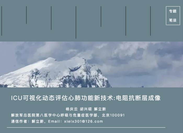 【专题笔谈】ICU可视化动态评估心肺功能新技术:电阻抗断层成像